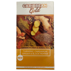Caribbean Gold Tumeric Cardamon Ginger Black Pepper Tea 18s